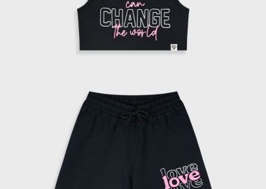 Σετ με τύπωμα για κορίτσι | ΜΑΥΡΟ - Energiers - 